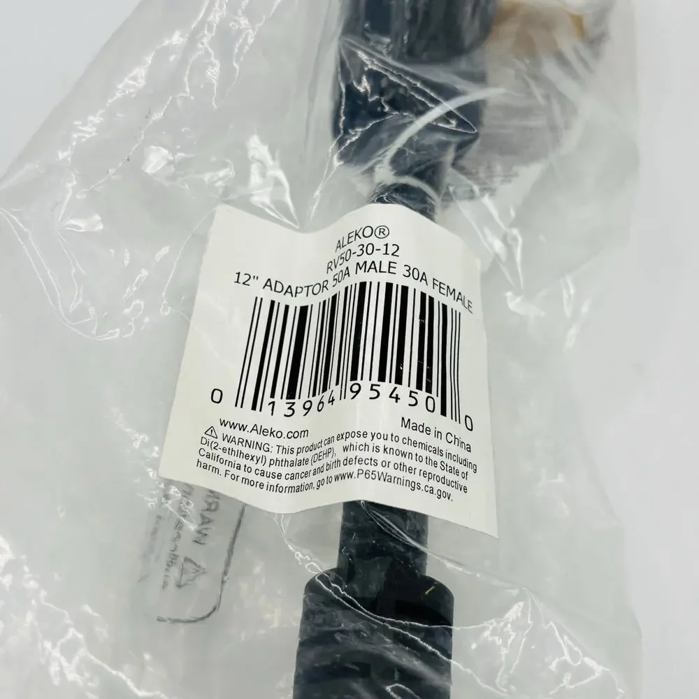 RV Cord Dogbone Adapter 50 amp Male 30 amp Female 12